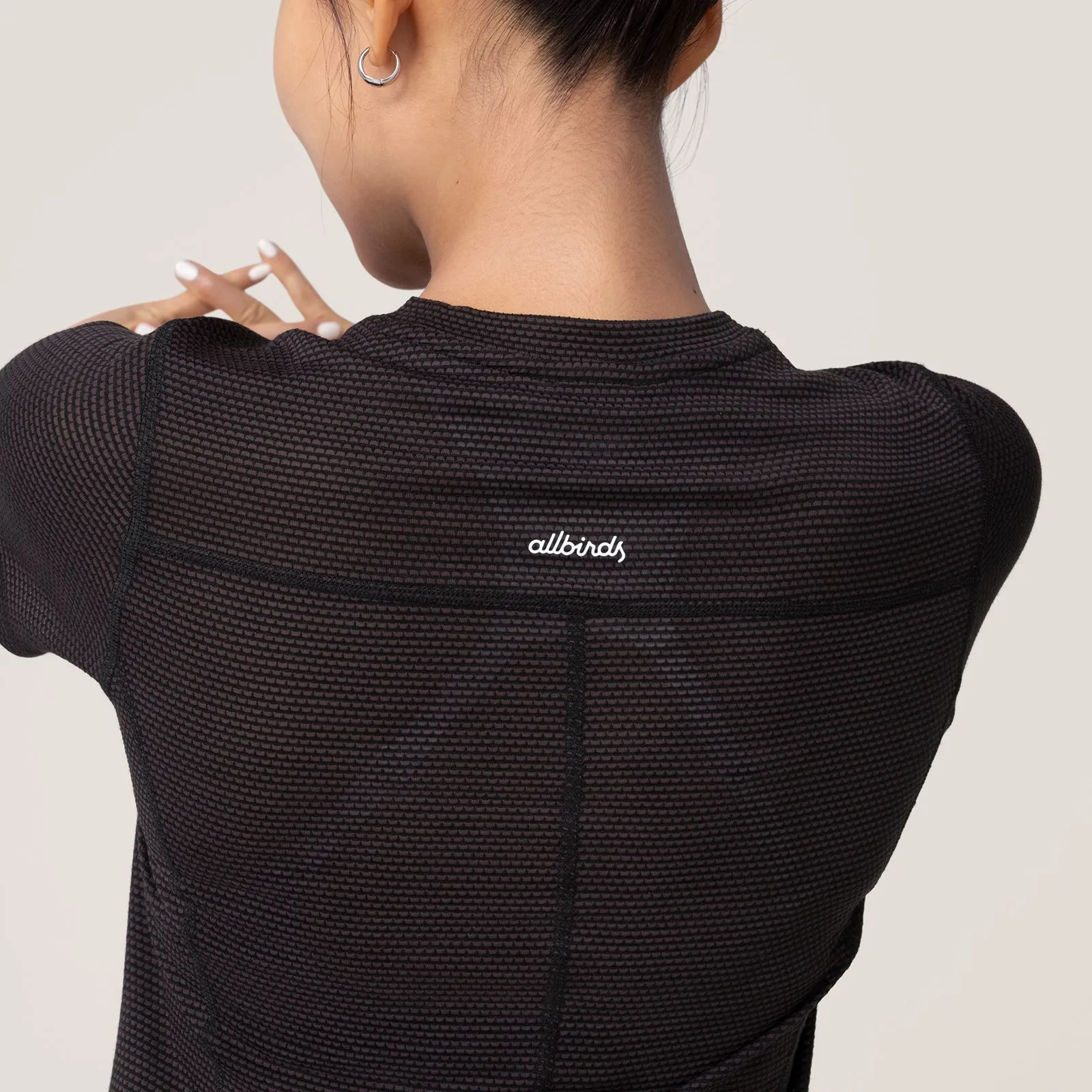 Women's Natural Run Tee - Natural Black