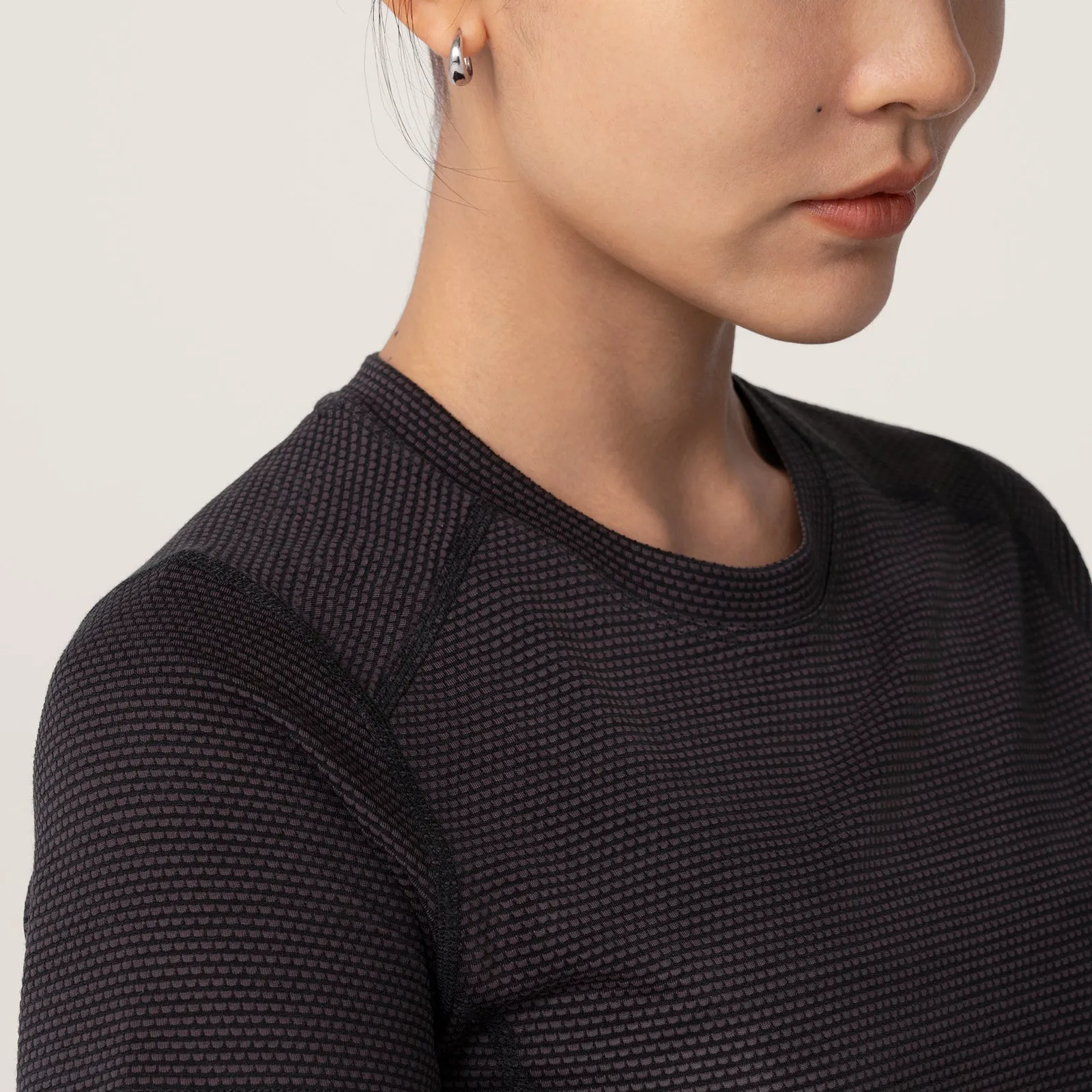 Women's Natural Run Tee - Natural Black