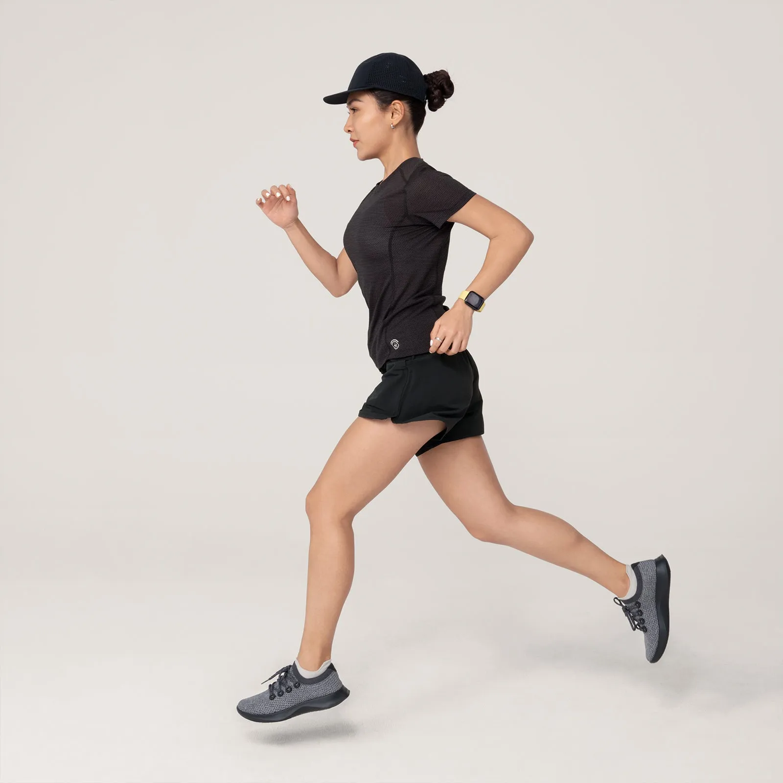Women's Natural Run Tee - Natural Black
