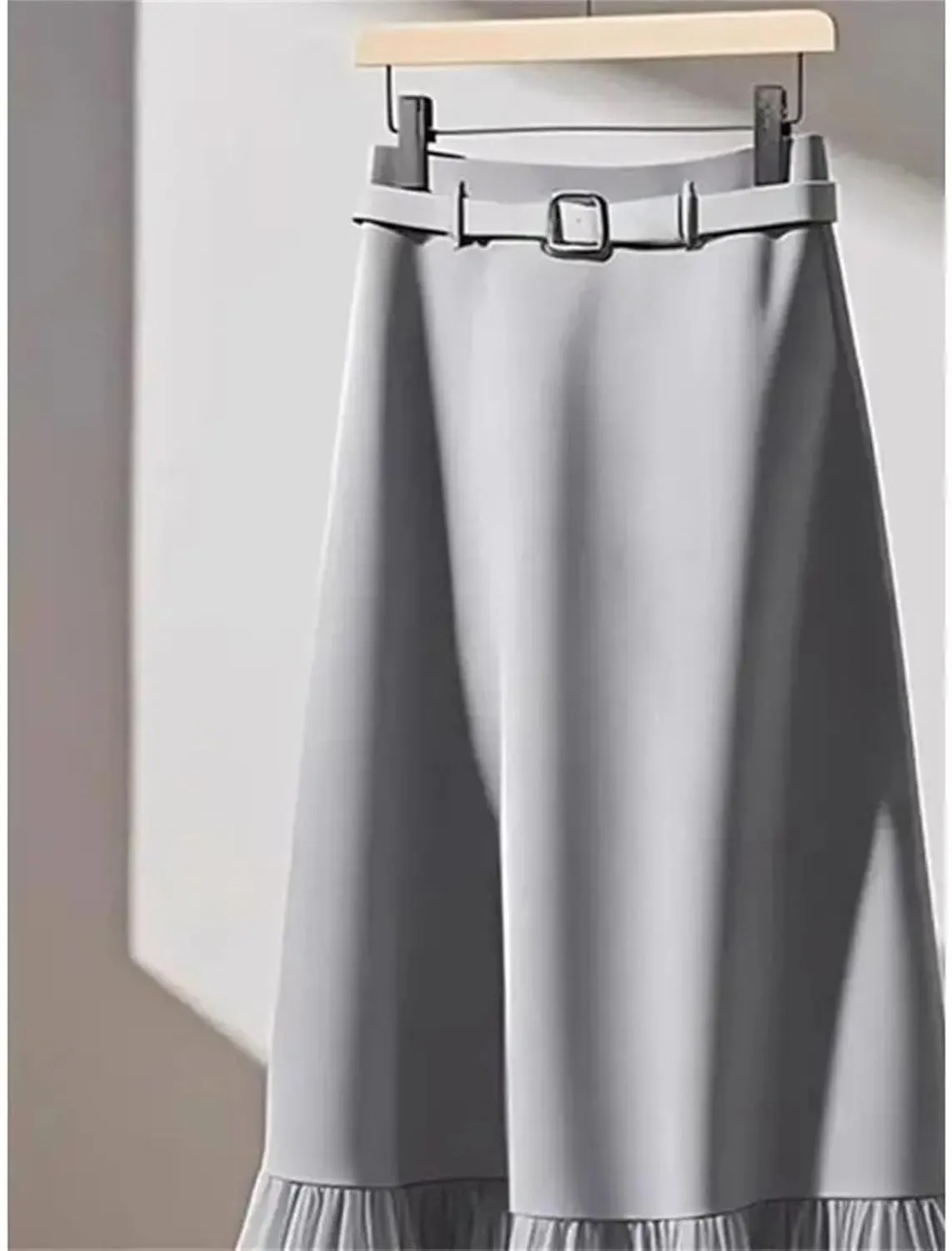 Women's Temperament Patchwork Skirt, High Waist Spring A-Line