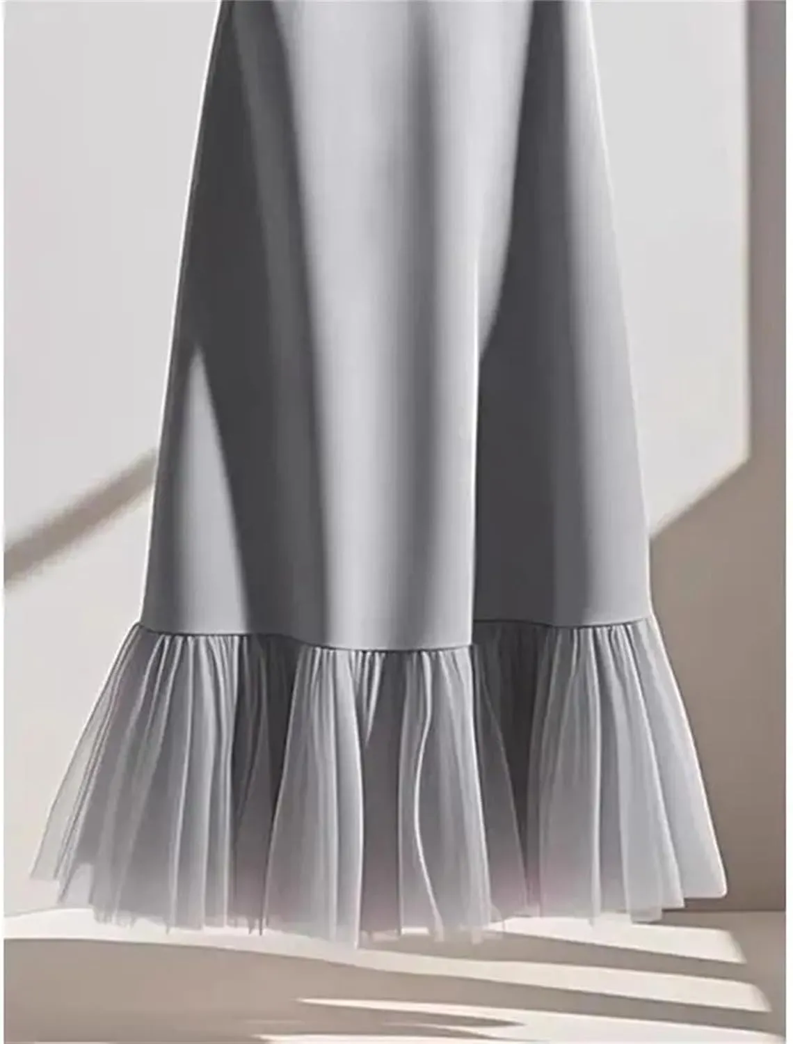 Women's Temperament Patchwork Skirt, High Waist Spring A-Line